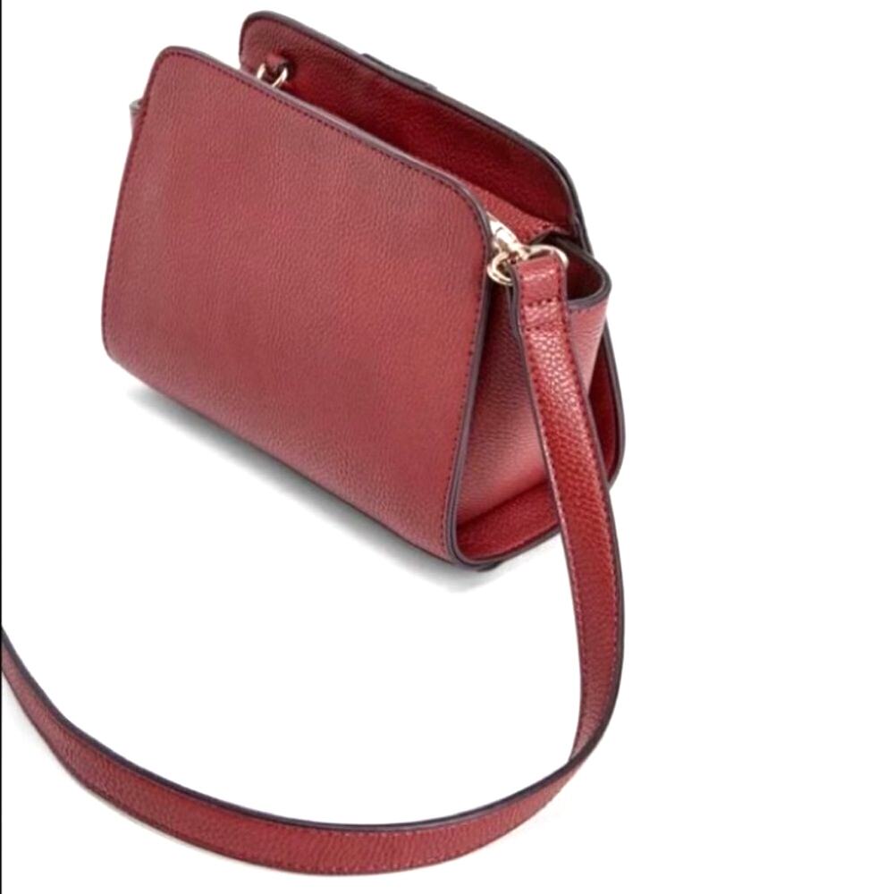 NWT JustFab Martock Crossbody Bag Faux Leather Mini Purse Gold Hardware - Picture 2 of 16